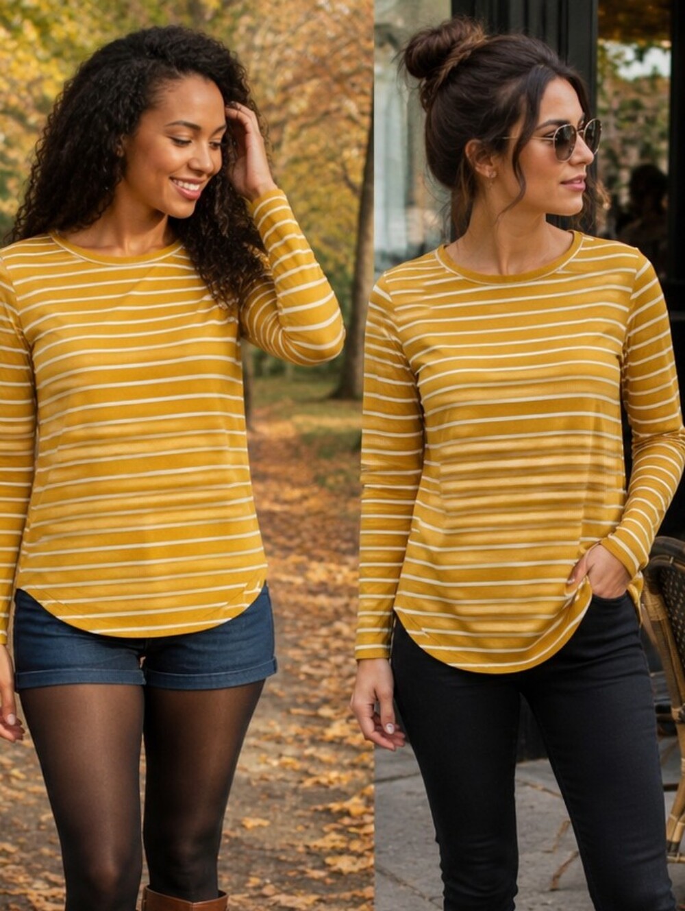 TBH STRIPED LONG SLEEVE TOP 🦋